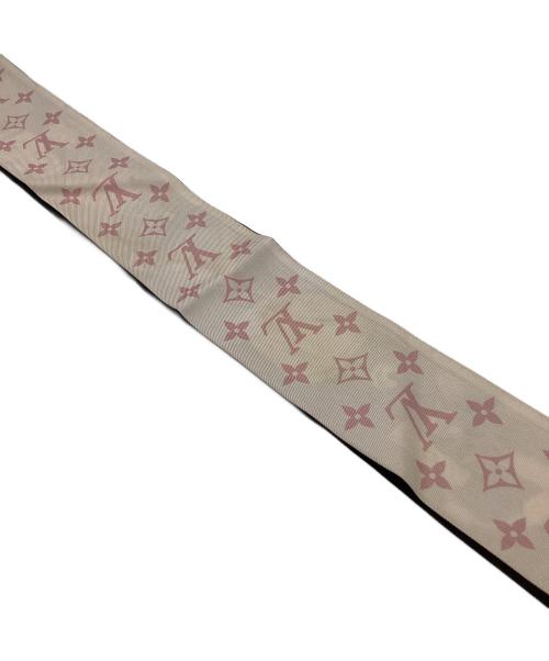 LOUIS VUITTON（ルイ ヴィトン）LOUIS VUITTON (ルイ ヴィトン) シルクスカーフ ブラック×ピンクの古着・服飾アイテム