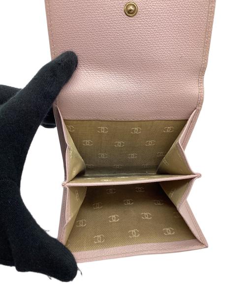 CHANEL（シャネル）CHANEL (シャネル) ココマークコンパクトウォレット ピンク サイズ:なしの古着・服飾アイテム