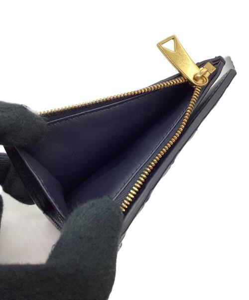 BOTTEGA VENETA（ボッテガベネタ）BOTTEGA VENETA (ボッテガベネタ) イントレチャート スモール 二つ折りウォレット ネイビー サイズ:なしの古着・服飾アイテム