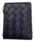 BOTTEGA VENETA (ボッテガベネタ) イントレチャート スモール 二つ折りウォレット ネイビー サイズ:なし：55000円