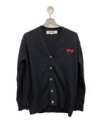 PLAY COMME des GARCONSプレイコムデギャルソン）の古着「PLAY COMME des GARCONS厚手カーディガン」｜ブラック