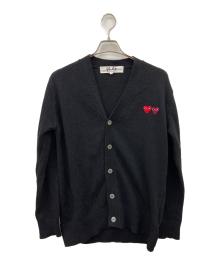 PLAY COMME des GARCONS（プレイコムデギャルソン）の古着「PLAY COMME des GARCONS厚手カーディガン」｜ブラック