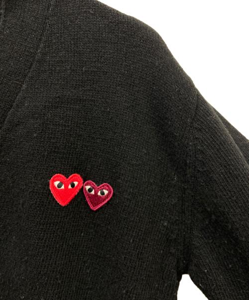 PLAY COMME des GARCONS（プレイコムデギャルソン）PLAY COMME des GARCONS (プレイコムデギャルソン) PLAY COMME des GARCONS厚手カーディガン ブラック サイズ:Lの古着・服飾アイテム