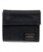 PORTERポーター）の古着「PORTER　ドローイング　2つ折り財布」｜ブラック