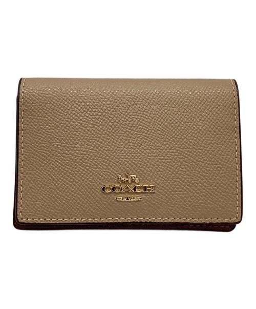 COACH（コーチ）COACH (コーチ) coach　カードケース ベージュの古着・服飾アイテム