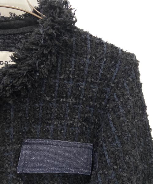 ZUCCA（ズッカ）ZUCCA (ズッカ) ZUCCA　ノーカラージャケット ブラック×ネイビー サイズ:Mの古着・服飾アイテム