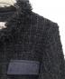 中古・古着 ZUCCA (ズッカ) ZUCCA　ノーカラージャケット ブラック×ネイビー サイズ:M：5000円