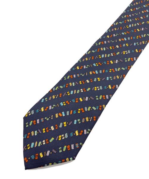 HERMES（エルメス）HERMES (エルメス) ネクタイ ネイビー×マルチカラー サイズ:Freeの古着・服飾アイテム