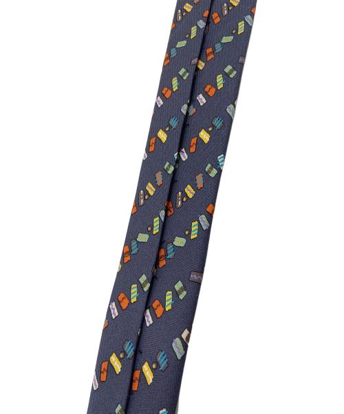 HERMES（エルメス）HERMES (エルメス) ネクタイ ネイビー×マルチカラー サイズ:Freeの古着・服飾アイテム