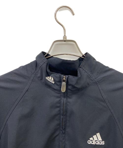 adidas（アディダス）adidas (アディダス) adidasハーフジップジャケット ブラック×ホワイトの古着・服飾アイテム