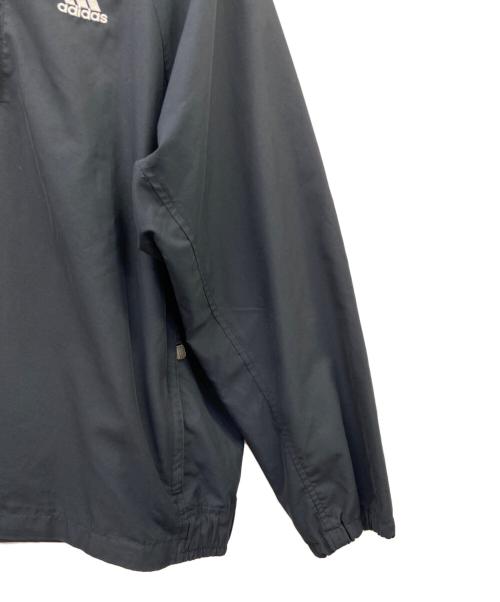 adidas（アディダス）adidas (アディダス) adidasハーフジップジャケット ブラック×ホワイトの古着・服飾アイテム
