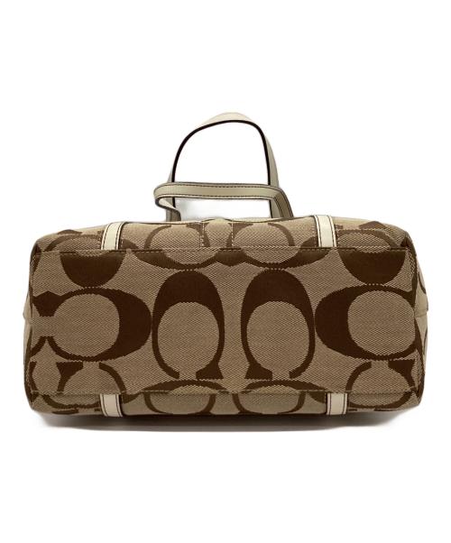 COACH（コーチ）COACH (コーチ) COACH　シグネチャー　ハンドバッグ ブラウン×ベージュの古着・服飾アイテム