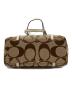 中古・古着 COACH (コーチ) COACH　シグネチャー　ハンドバッグ ブラウン×ベージュ：5000円
