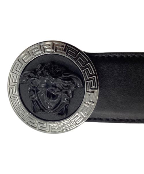 VERSACE（ヴェルサーチ）VERSACE (ヴェルサーチ) レザーベルト ブラック サイズ:なしの古着・服飾アイテム