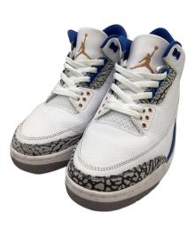 NIKE（ナイキ）の古着「NIKE　Jordan 3 Retro True Blue and Copper　ハイカットスニーカー」｜ホワイト×ブルー