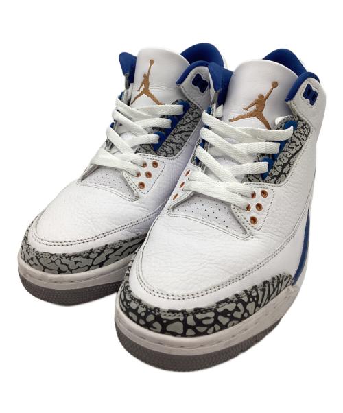 NIKE（ナイキ）NIKE (ナイキ) NIKE　Jordan 3 Retro True Blue and Copper　ハイカットスニーカー ホワイト×ブルー サイズ:27.5㎝の古着・服飾アイテム