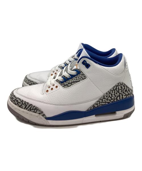 NIKE（ナイキ）NIKE (ナイキ) NIKE　Jordan 3 Retro True Blue and Copper　ハイカットスニーカー ホワイト×ブルー サイズ:27.5㎝の古着・服飾アイテム