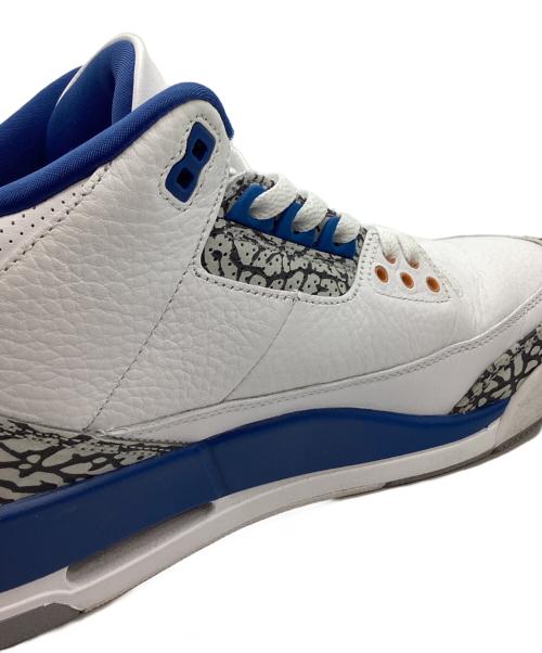 NIKE（ナイキ）NIKE (ナイキ) NIKE　Jordan 3 Retro True Blue and Copper　ハイカットスニーカー ホワイト×ブルー サイズ:27.5㎝の古着・服飾アイテム