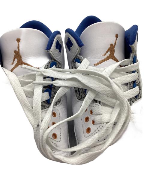 NIKE（ナイキ）NIKE (ナイキ) NIKE　Jordan 3 Retro True Blue and Copper　ハイカットスニーカー ホワイト×ブルー サイズ:27.5㎝の古着・服飾アイテム