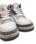 中古・古着 NIKE (ナイキ) NIKE　Jordan 3 Retro True Blue and Copper　ハイカットスニーカー ホワイト×ブルー サイズ:27.5㎝：12000円