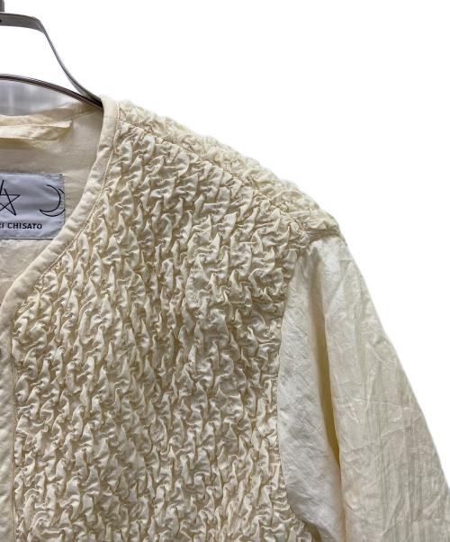 tsumori chisato（ツモリチサト）tsumori chisato (ツモリチサト) リバーシブルプリーツジャケット　イッセイミヤケ アーカイブ 90s アイボリー サイズ:Mの古着・服飾アイテム