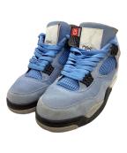 NIKEナイキ）の古着「NIKE　AIR JORDAN4 RETRO　UNIVERSITY BLUE　スニーカー」｜ブルー×ライトグレー