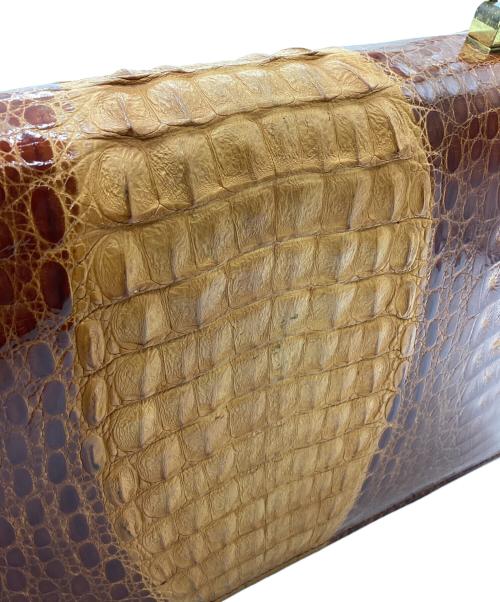 GENUINE CROCODILE SKIN（ジェニュインクロコダイルスキン）GENUINE CROCODILE SKIN (ジェニュインクロコダイルスキン) GENUINE CROCODILE SKIN　2WAYショルダーバッグ ブラウンの古着・服飾アイテム