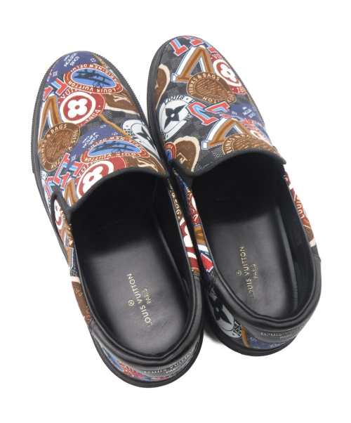 LOUIS VUITTON（ルイ ヴィトン）LOUIS VUITTON (ルイヴィトン) スリッポン ブラック サイズ:9の古着・服飾アイテム
