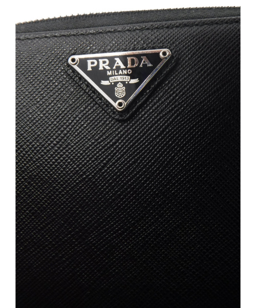 PRADA（プラダ）PRADA (プラダ) 長財布 ブラック サフィアーノ 1ML506の古着・服飾アイテム