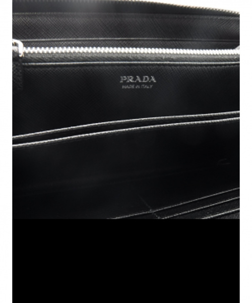 PRADA（プラダ）PRADA (プラダ) 長財布 ブラック サフィアーノ 1ML506の古着・服飾アイテム