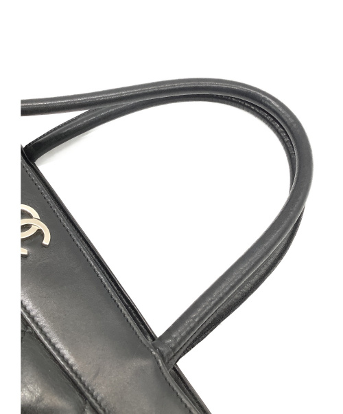 CHANEL（シャネル）CHANEL (シャネル) トートバッグ ブラック マトラッセ ラムスキン 5970778の古着・服飾アイテム