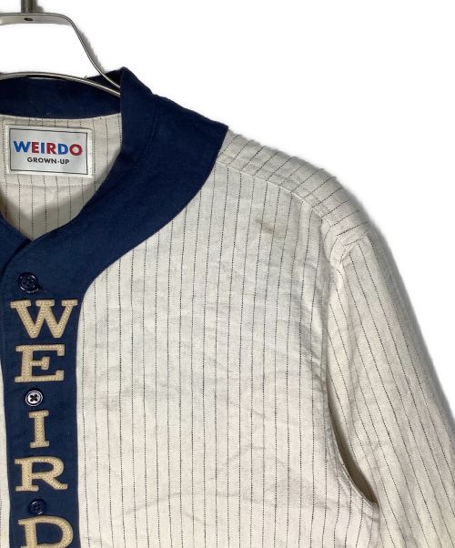 WEIRDO（ウィアード）WEIRDO (ウィアード) Mechanical Toys L/S Baseball Shirts アイボリー×ネイビー サイズ:Mの古着・服飾アイテム