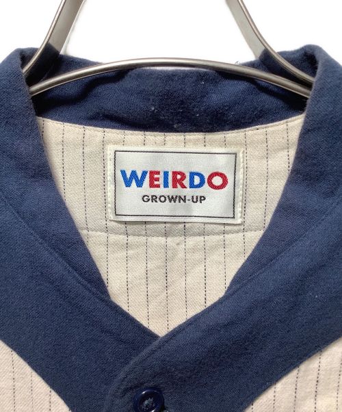 WEIRDO（ウィアード）WEIRDO (ウィアード) Mechanical Toys L/S Baseball Shirts アイボリー×ネイビー サイズ:Mの古着・服飾アイテム