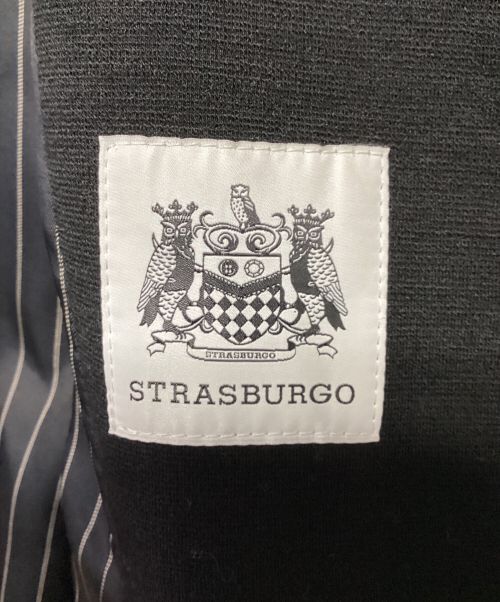 STRASBURGO（ストラスブルゴ）STRASBURGO (ストラスブルゴ) ダブルチェスターコート ブラック サイズ:38の古着・服飾アイテム