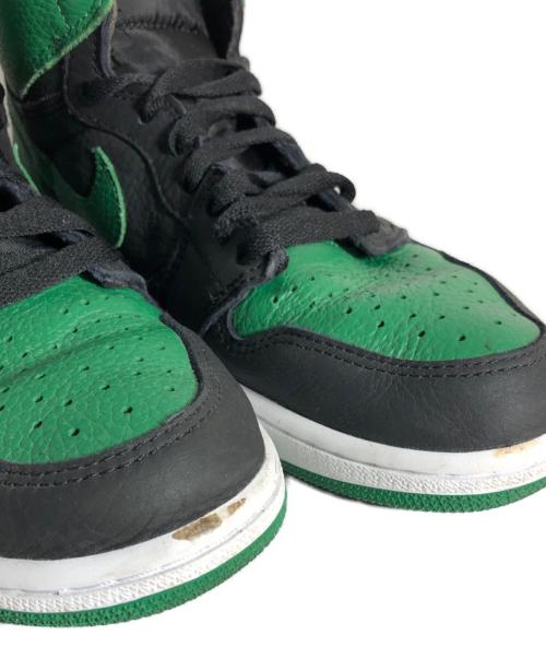 NIKE（ナイキ）NIKE (ナイキ) AIR JORDAN 1 RETRO HIGH OG ブラック×グリーン サイズ:US 9の古着・服飾アイテム