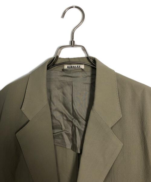 AURALEE（オーラリー）AURALEE (オーラリー) HARD TWIST WOOL VIYELLA JACKET カーキ サイズ:4の古着・服飾アイテム