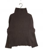 ESTNATIONエストネーション）の古着「ハイネックニット」｜ブラウン