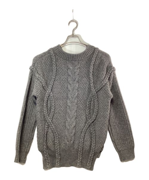 CLANE（クラネ）CLANE (クラネ) 3Dケーブルニット グレー サイズ:36の古着・服飾アイテム
