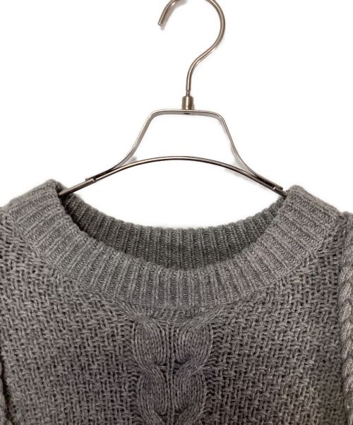 CLANE（クラネ）CLANE (クラネ) 3Dケーブルニット グレー サイズ:36の古着・服飾アイテム