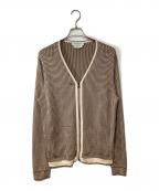 Salvatore Ferragamoサルヴァトーレ フェラガモ）の古着「シルク混ジップアップジャケット」｜ベージュ×ブラウン