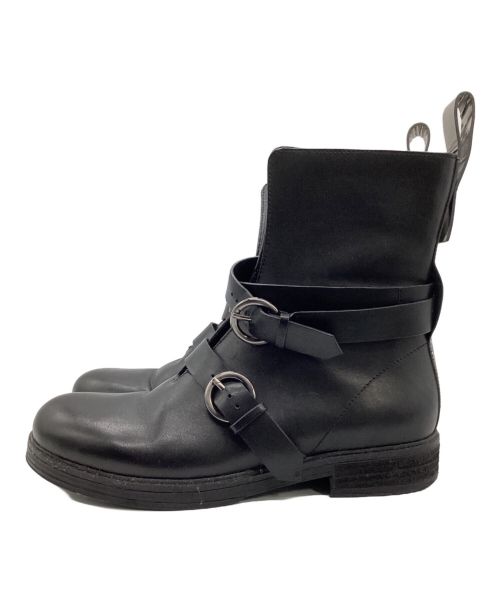 JIL SANDER NAVY（ジルサンダー ネイビー）JIL SANDER NAVY (ジルサンダー ネイビー) ベルテッドブーツ ブラック サイズ:SIZE 37の古着・服飾アイテム