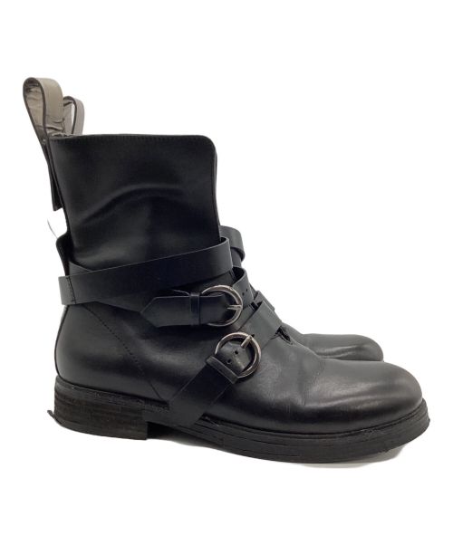 JIL SANDER NAVY（ジルサンダー ネイビー）JIL SANDER NAVY (ジルサンダー ネイビー) ベルテッドブーツ ブラック サイズ:SIZE 37の古着・服飾アイテム