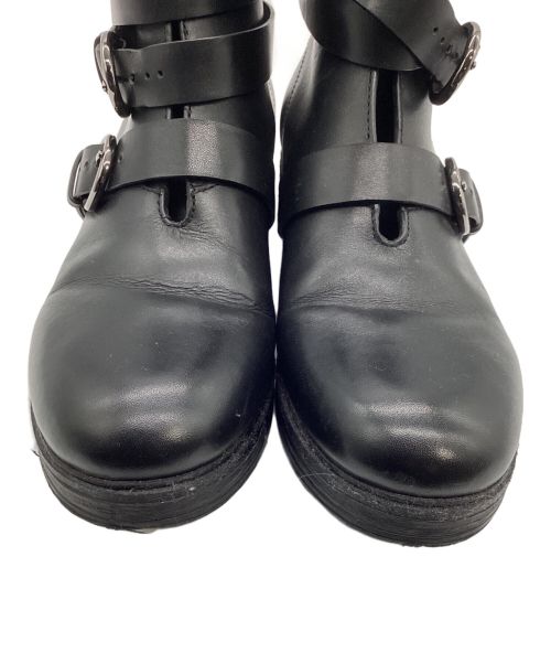 JIL SANDER NAVY（ジルサンダー ネイビー）JIL SANDER NAVY (ジルサンダー ネイビー) ベルテッドブーツ ブラック サイズ:SIZE 37の古着・服飾アイテム