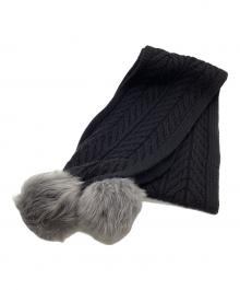 UGG（アグ）の古着「マフラー」｜ブラック×グレー