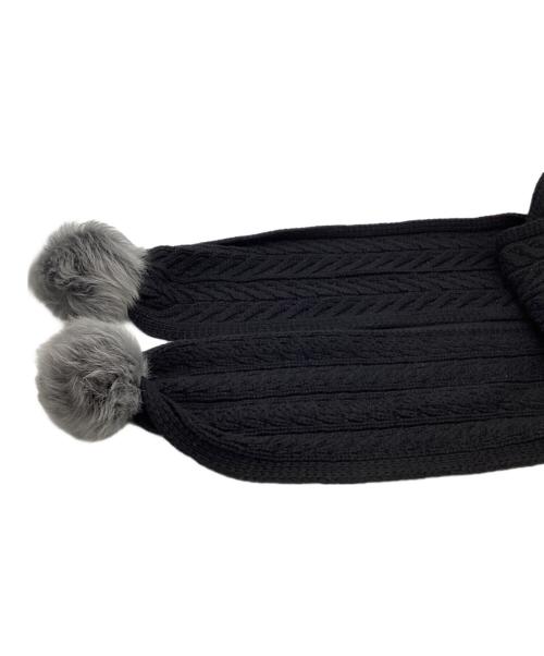 UGG（アグ）UGG (アグ) マフラー ブラック×グレーの古着・服飾アイテム