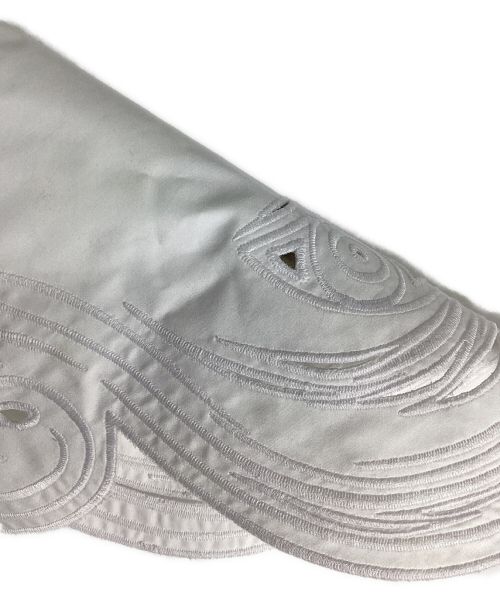 patou（パトゥ）patou (パトゥ) オーガニックコットンポプリン 刺繍入りカラー ホワイト サイズ:フリーサイズの古着・服飾アイテム