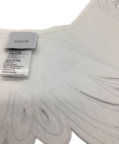 patou（パトゥ）patou (パトゥ) オーガニックコットンポプリン 刺繍入りカラー ホワイト サイズ:フリーサイズの古着・服飾アイテム