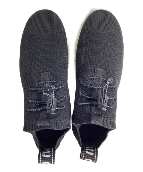 MIU MIU（ミュウミュウ）MIU MIU (ミュウミュウ) KNIT MESH WHITE LOGO BUNGEE LACE SOCK SNEAKERS ブラック×ホワイト サイズ:36.5の古着・服飾アイテム