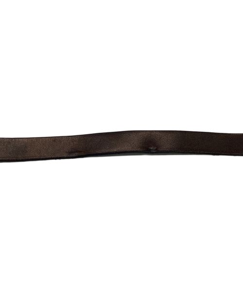 HERMES（エルメス）HERMES (エルメス) レザーブレスレット ダークブラウンの古着・服飾アイテム