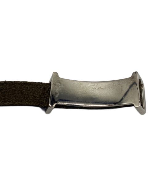 HERMES（エルメス）HERMES (エルメス) レザーブレスレット ダークブラウンの古着・服飾アイテム